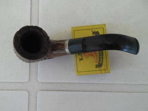 old Oom Piet rear briar smoking pipe see condition