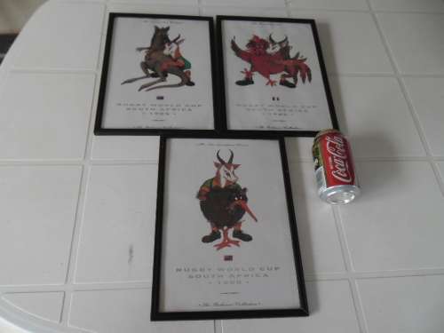 Extremelly very rare 3 rugby Springbok prints add to your order R120 for postnet postage