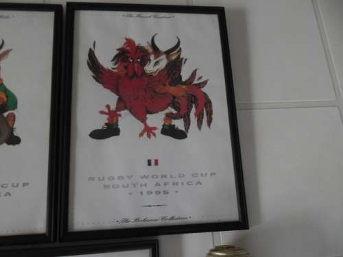 Extremelly very rare 3 rugby Springbok prints add to your order R120 for postnet postage