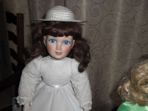 2 - large vintage porcelain dolls size is about 550mm high