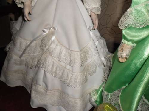 2 - large vintage porcelain dolls size is about 550mm high