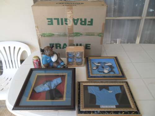 5 stunning Blue Bulls Rugby collectables add to your order R275 for postnet Postage very bick box