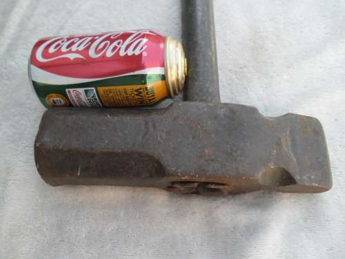 Rare very heavy large steel wedge hammer and pipe add to your order R170 for Postnet postage