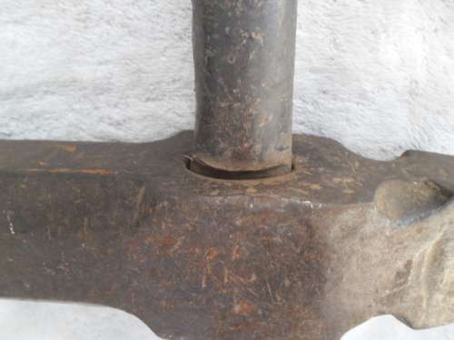 Rare very heavy large steel wedge hammer and pipe add to your order R170 for Postnet postage