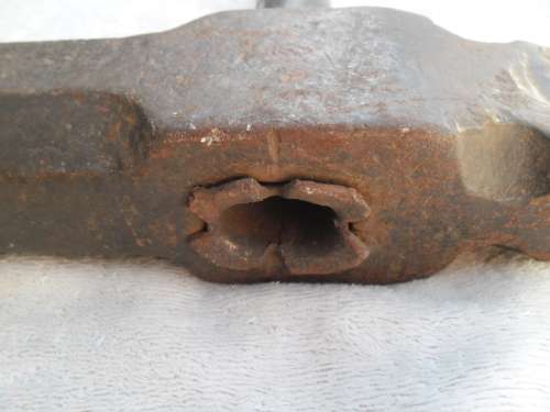 Rare very heavy large steel wedge hammer and pipe add to your order R170 for Postnet postage