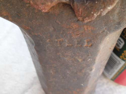 Rare very heavy large steel wedge hammer and pipe add to your order R170 for Postnet postage