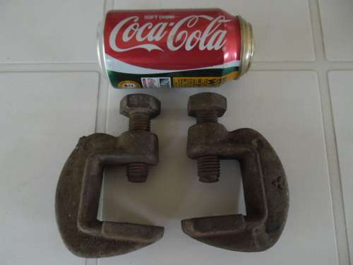 2 - small cast iron G clamps