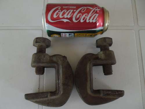 2 - small cast iron G clamps