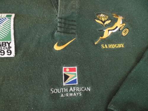 L - 1999 rugby SA word cup thick wool SA airways crew juysey