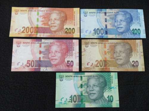 COMPLETE SET OF L KGANYAGO ALL SA R200 TO R10
