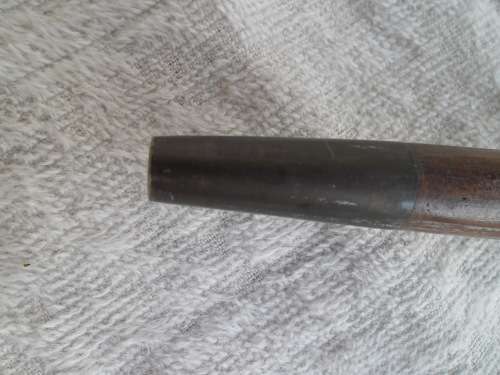 Very rare sword wood walking stick 920mm lg with brass fittings with sword 455mm lg inside