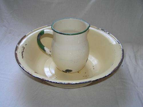 Enamel Jug and Bowl