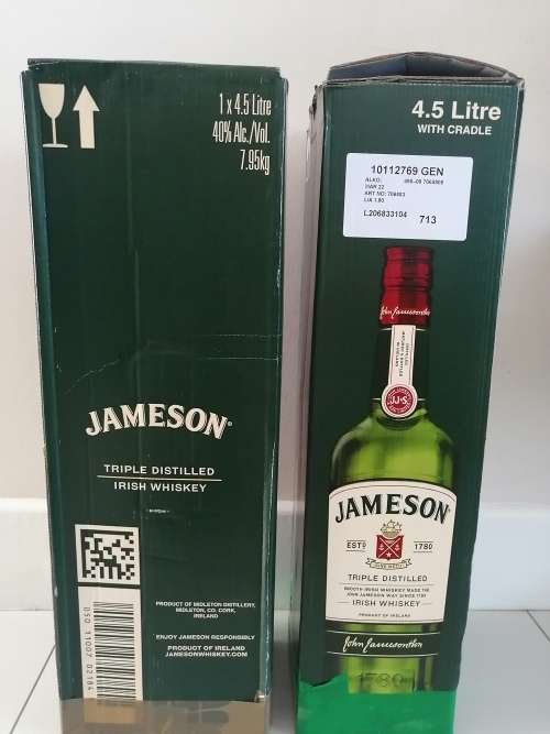 4.5liter JAMESON Irish Whiskey in Cradle