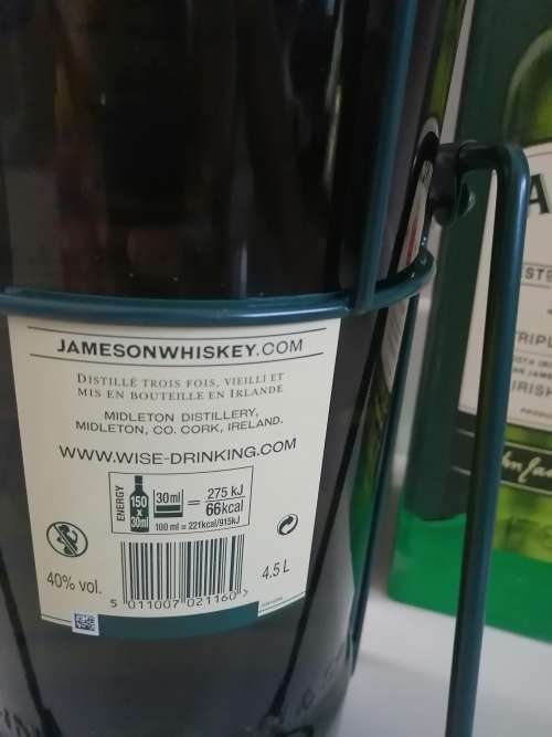 4.5liter JAMESON Irish Whiskey in Cradle