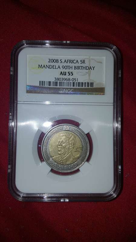 Nelson Mandela Birthday R- NGC Graded AU55