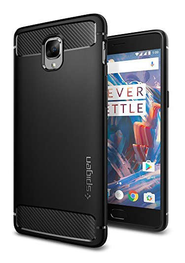 ONEPLUS 3 PREMIUM RUGGED ARMOR CASE BLACK | SPIGEN | INSTOCK
