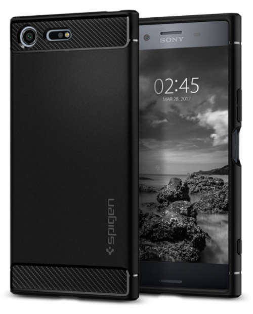 SONY XPERIA XZ PREMIUM RUGGED CASE BLACK SPIGEN | INSTOCK