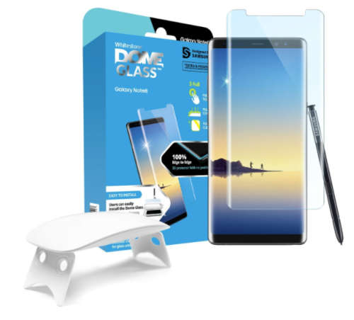 SAMSUNG GALAXY NOTE 8 TEMPERED SCREEN PROTECTOR DOME GLASS WHITESTONE | INSTOCK