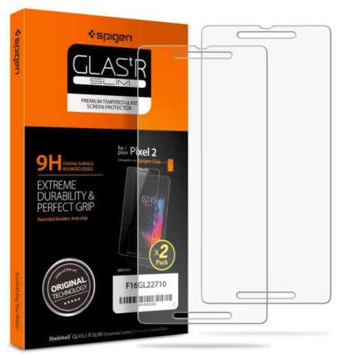 GOOGLE PIXEL 2 PREMIUM TEMPERED GLASS SCREEN PROTECTOR 9H 2PK SPIGEN | INSTOCK