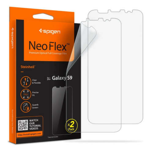 SAMSUNG GALAXY S9+ PREMIUM NEO-FLEX SCREEN PROTECTOR 2PK SPIGEN | INSTOCK
