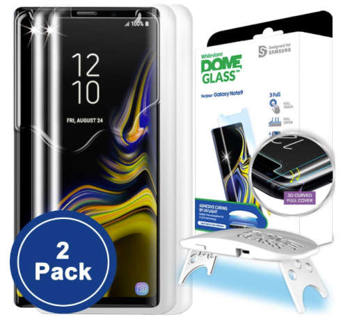 SAMSUNG GALAXY NOTE 9 TEMPERED SCREEN PROTECTOR DOME GLASS 2PK WHITESTONE | INSTOCK