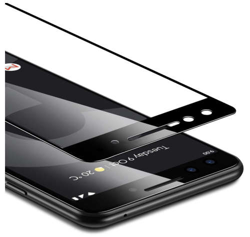GOOGLE PIXEL 3 PREMIUM TEMPERED GLASS SCREEN PROTECTOR 9H BLACK ESR | INSTOCK