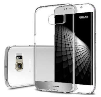 SAMSUNG GALAXY S6 EDGE PREMIUM NAKED SHIELD CASE SATIN SILVER/CLEAR OBLIQ | INSTOCK