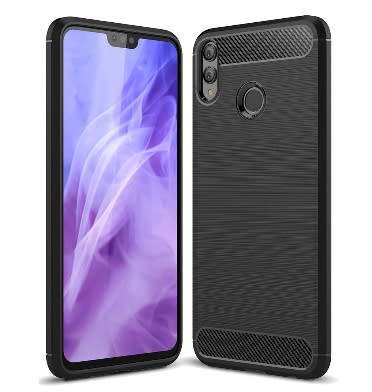 HUAWEI HONOR 8X ULTRA SLIM BRUSHED CARBON FIBRE DESIGN TPU CASE BLACK AVIDET | INSTOCK