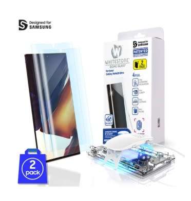 SAMSUNG GALAXY NOTE 20 ULTRA TEMPERED SCREEN PROTECTOR 3D CURVED DOME GLASS WHITESTONE 2PK | INSTOCK