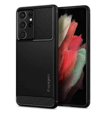 SAMSUNG GALAXY S21 ULTRA PREMIUM RUGGED CASE BLACK SPIGEN | INSTOCK