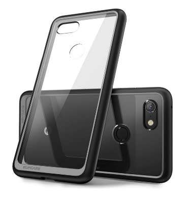 GOOGLE PIXEL 3 XL PREMIUM HYBRID CASE BLACK/CLEAR SUPCASE | INSTOCK