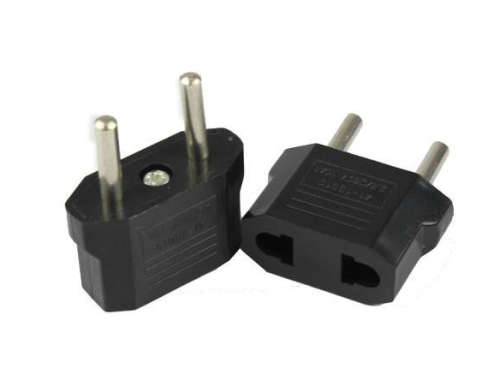 UNIVERSAL US TO SA/EU 2PIN POWER PLUG ADAPTER 5PK BLACK | INSTOCK