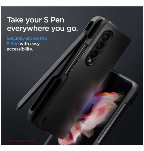 SAMSUNG GALAXY Z FOLD 3 5G PREMIUM THIN FIT P BLACK SPIGEN | INSTOCK