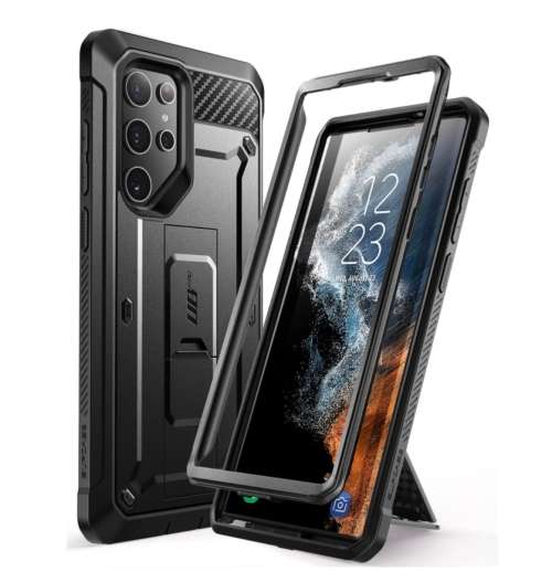 SAMSUNG GALAXY S22 ULTRA FULL BODY RUGGED PROTECTIVE CASE BLACK SUPCASE | INSTOCK