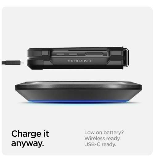SAMSUNG GALAXY Z FLIP 4 PREMIUM TOUGH ARMOR CASE BLACK SPIGEN | INSTOCK