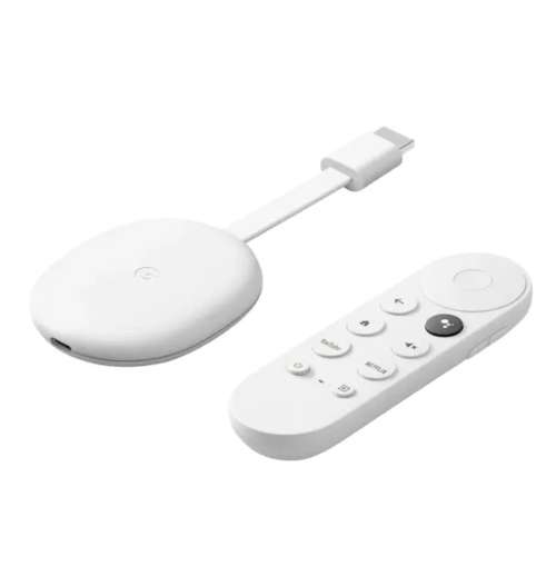 GOOGLE CHROMECAST 4 HD WITH GOOGLE TV SNOW | INSTOCK