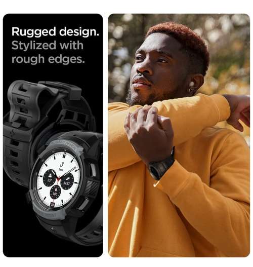 SAMSUNG GALAXY WATCH 4 CLASSIC PREMIUM RUGGED ARMOR PRO CASE 46MM BLACK SPIGEN | INSTOCK