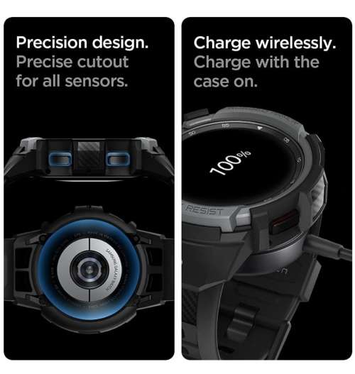 SAMSUNG GALAXY WATCH 4 CLASSIC PREMIUM RUGGED ARMOR PRO CASE 46MM BLACK SPIGEN | INSTOCK