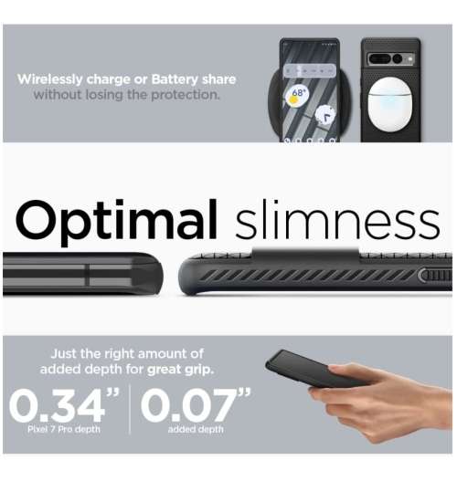 GOOGLE PIXEL 7 PRO PREMIUM SLIM LIQUID AIR CASE BLACK SPIGEN | INSTOCK