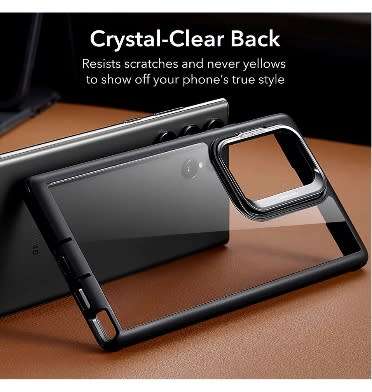 SAMSUNG GALAXY S23 ULTRA PREMIUM SHOCK ARMOR KICKSTAND CASE CLEAR/BLACK | ESR