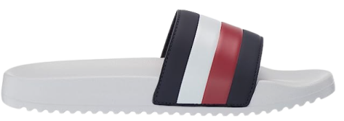 TOMMY HILFIGER MEN`S ROZI SLIDE SANDAL WHITE