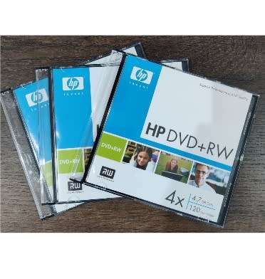 HP DVD+RW 4X 4.7GB/120 MIN REWRITABLE BLANK DISC 3PK