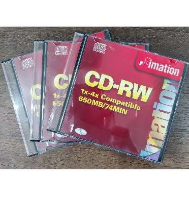IMATION CD-RW 4X 650MB / 74MIN READ WRITE CD`S WITH JEWEL CASE 3PK