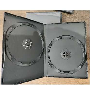 DOUBLE BLACK DVD CASE 14MM 5PK