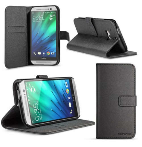 HTC One M8 Premium Wallet Leather Case | INSTOCK