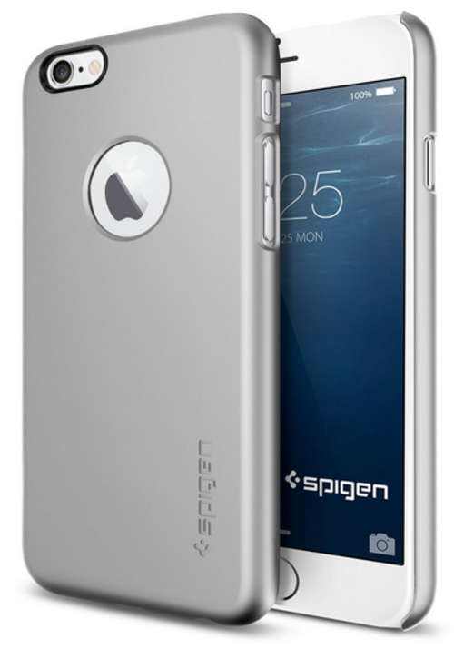 iPhone 6 Premium Ultra Slim Case with Apple Logo View | Satin Silver | INSTOCK