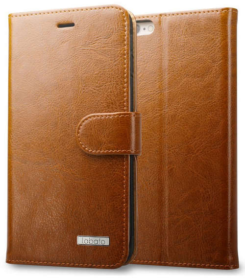 iPhone 6 Plus Premium Genuine Natural Leather Wallet Case | Vintage Brown | INSTOCK