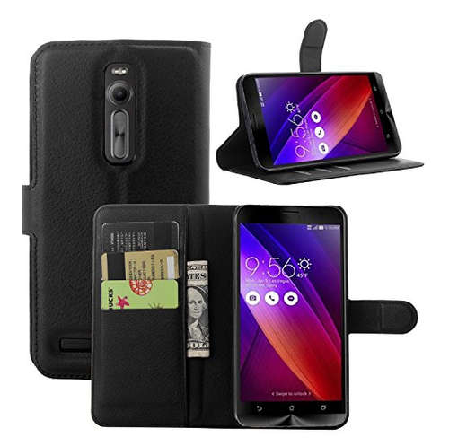 Asus Zenfone 2 Premium Wallet Case | BLACK | INSTOCK