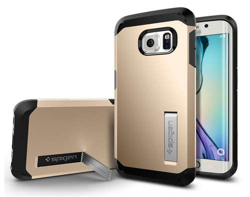 Samsung Galaxy S6 Edge Premium Tough Armor Case | Champagne Gold | INSTOCK