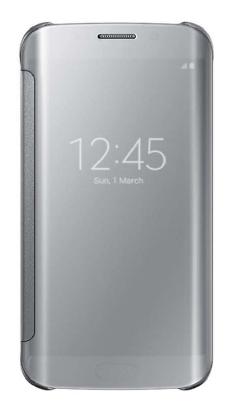 SAMSUNG GALAXY S6 EDGE S-VIEW FLIP COVER | CLEAR SILVER | INSTOCK
